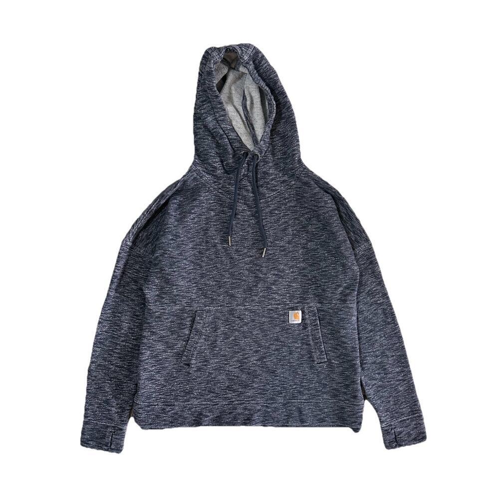 Carhartt Hoodie Womens Size Small Gray Newberry Relaxed Fit Sweatshirt Pullover